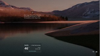 Widget de clima da tela de bloqueio do Windows 11. Fonte: Microsoft